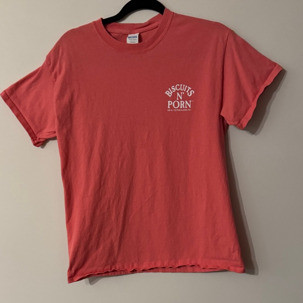 Biscuits And Porn Coral Graphic T-Shirt